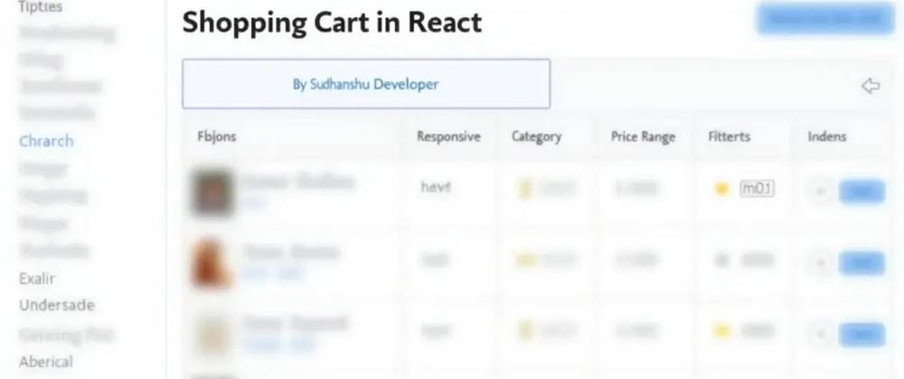 Shopping Cart in React Filters, JSON Integration, and Responsive Design
